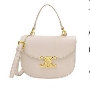 Small Leather Top Handle Saddle Bags With Shoulder Strap